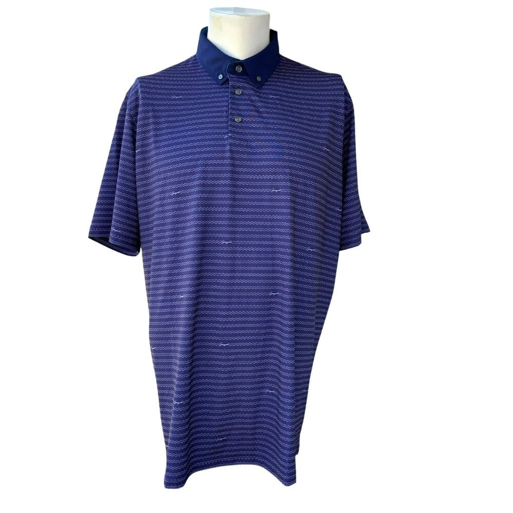 GREYSON Wind and Water Symbol Polo Short Sleeve $118 NWT